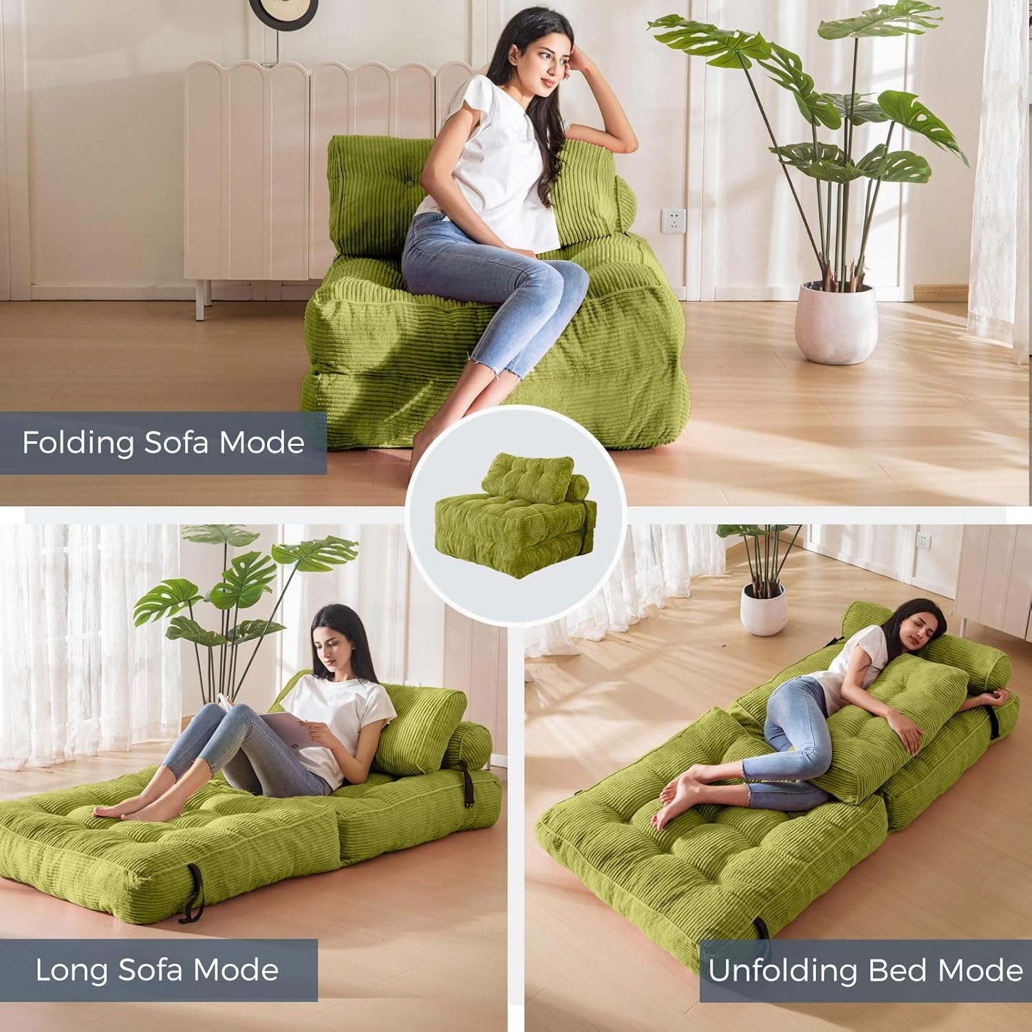 ComfyFold Corduroy Sofa Chair